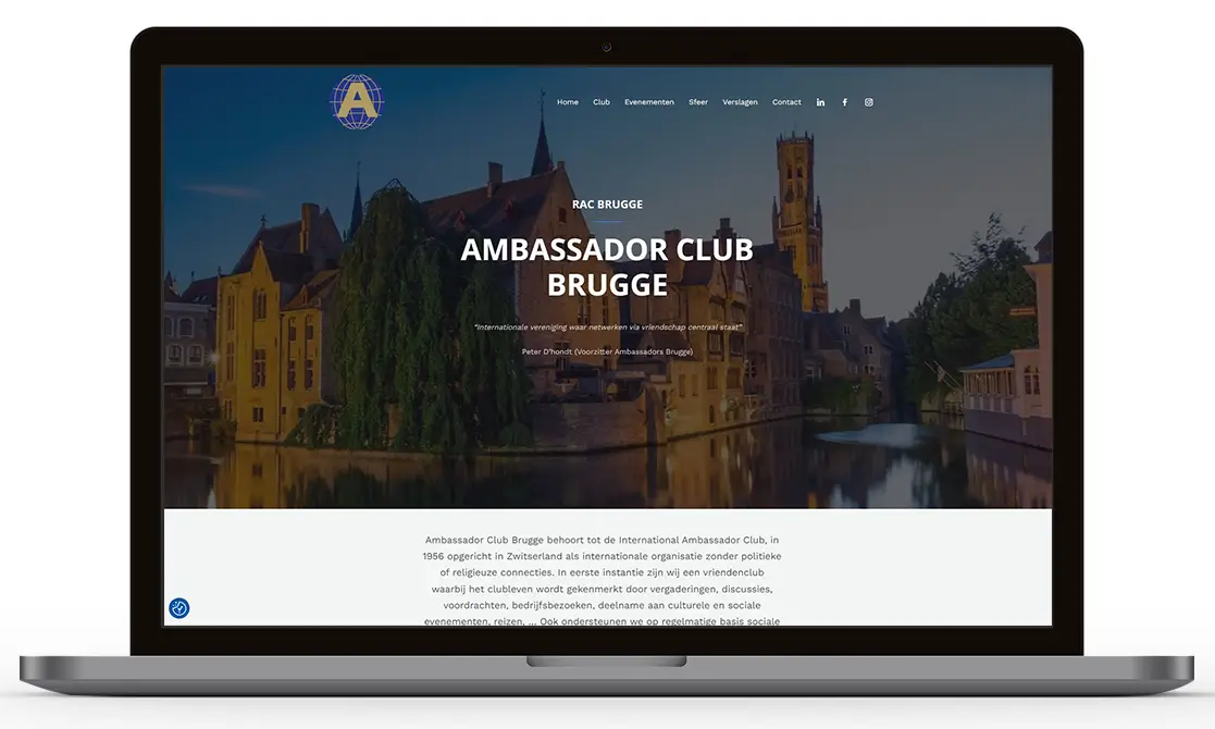 Webdesign Ambassadors Club Brugge