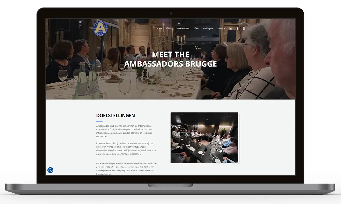 Webdesign Ambassadors Club Brugge