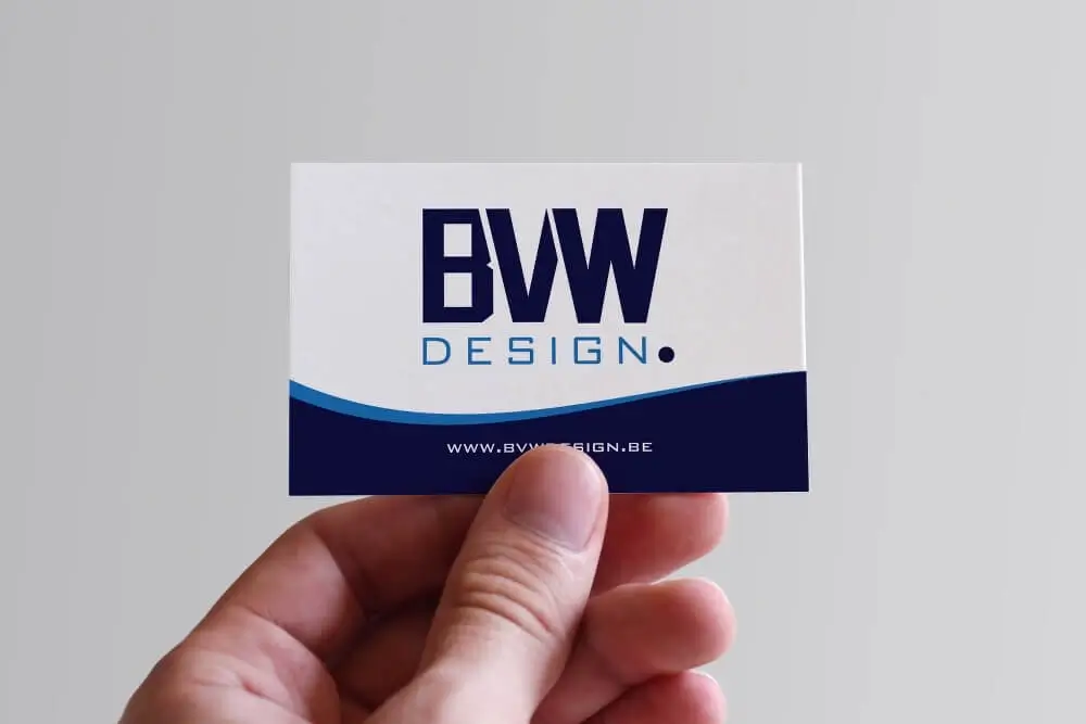 BVW Design naamkaartje voorkant grafisch bureau Knappe Websites