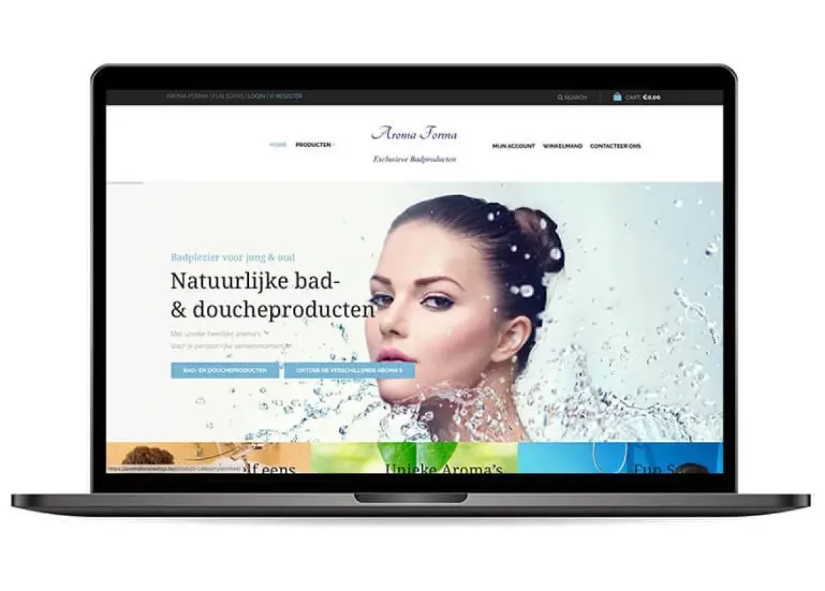 ontwerp webshop badproducten - Knappe Websites - webdesign-Gent
