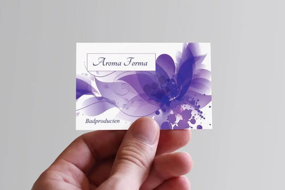Aroma Forma naamkaartje voorkant grafisch bureau Knappe Websites