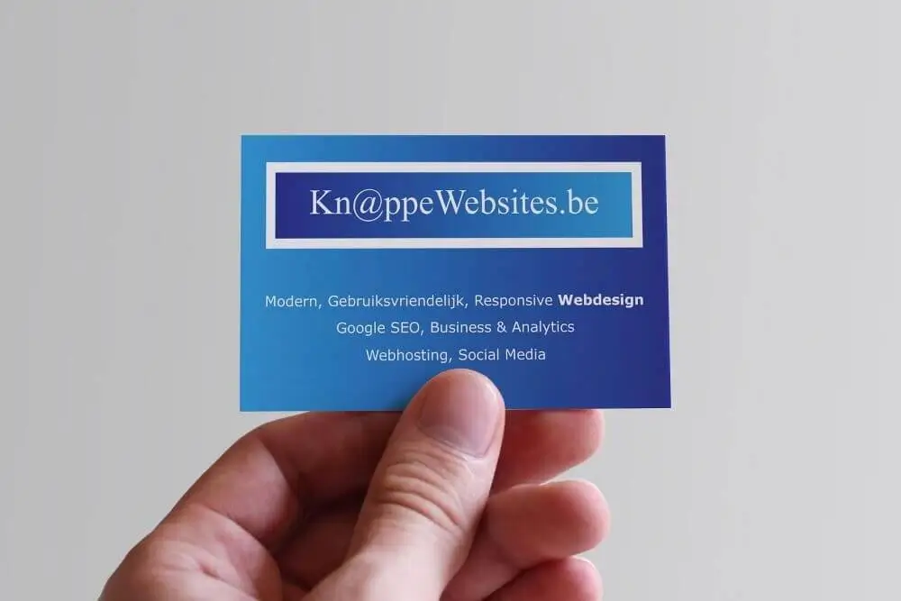 Naamkaartje Knappe Websites
