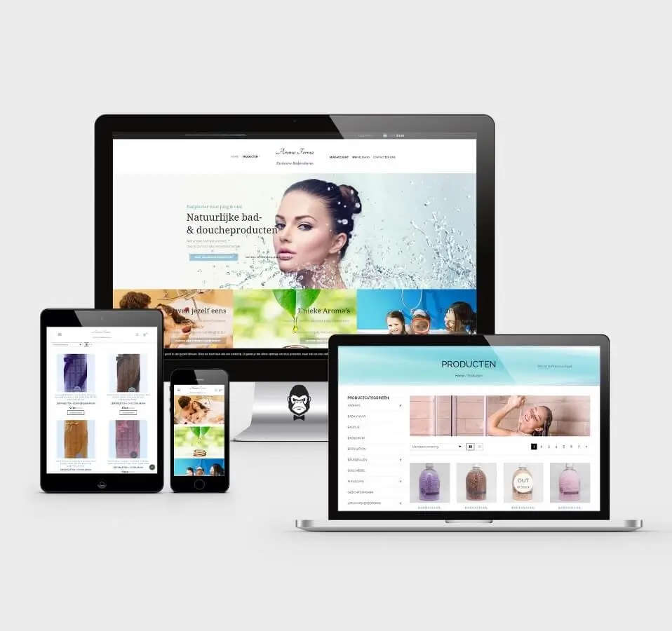 ontwerp webshop Aroma Forma - webdesign Gent - Knappe Websites