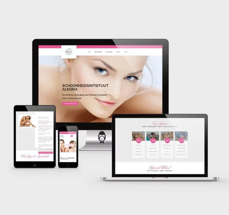 ontwerp website Alegria Karien - webdesign Gent - Knappe Websites