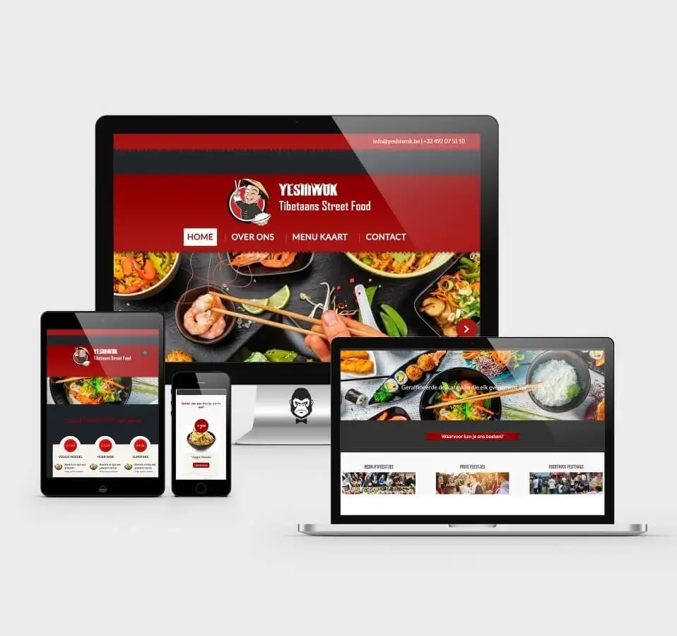 ontwerp website yeshiwok - webdesign Gent - Knappe Websites