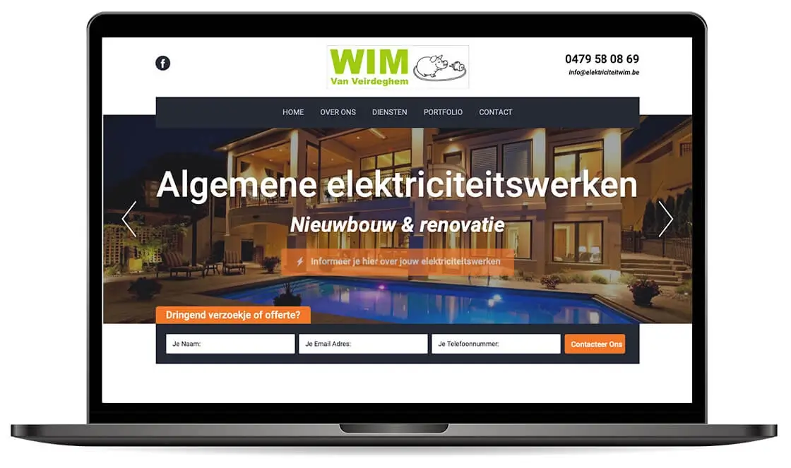 Webdesign Elektriciteit Wim