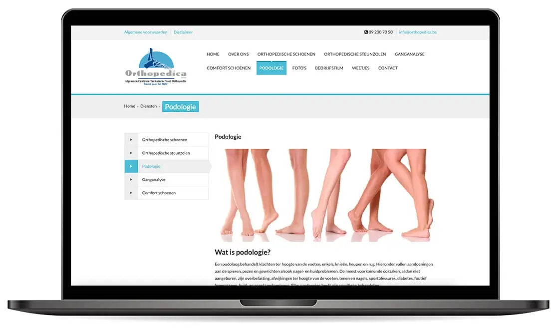 Webdesign Orthopedische schoenen